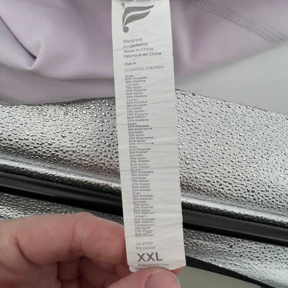 Fabletics Women XXL Oasis PureLuxe High-Waisted 7/8 Legging Lilac Athleisure Gym - Picture 7 of 8